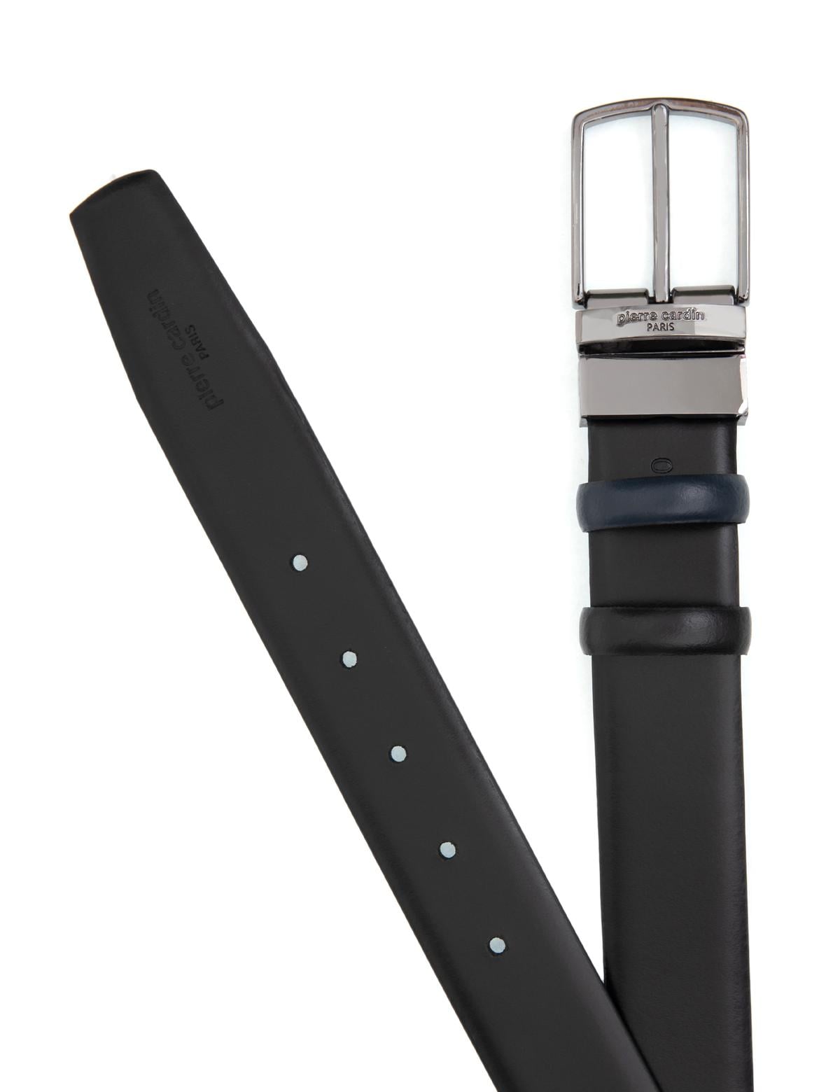 Lacivert %100 Deri Çift Taraflı Kemer - 50321933005