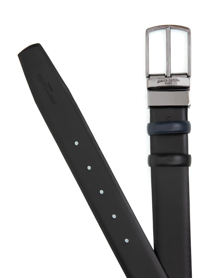 Lacivert %100 Deri Çift Taraflı Kemer