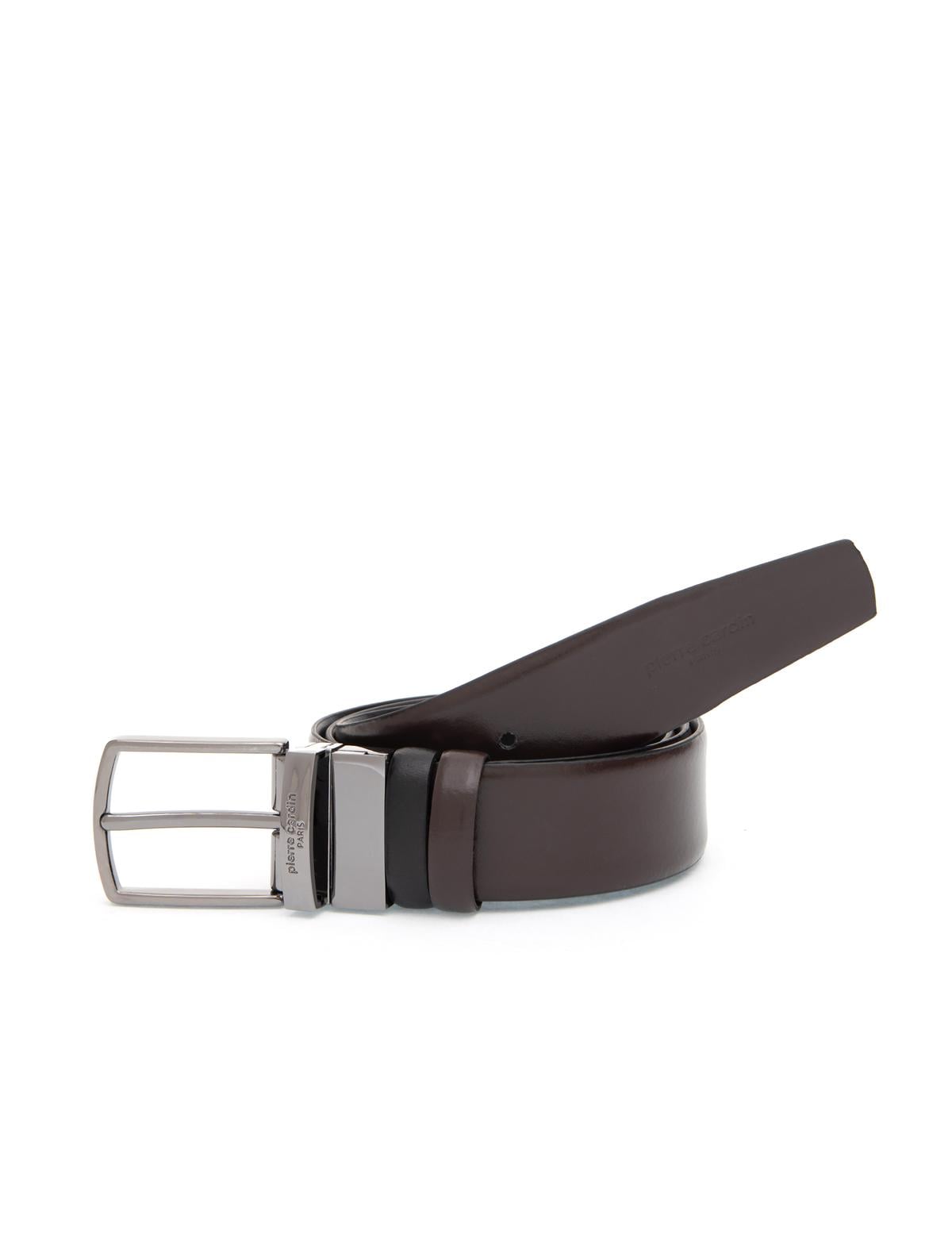 Siyah %100 Deri Çift Taraflı Kemer - 50321933010