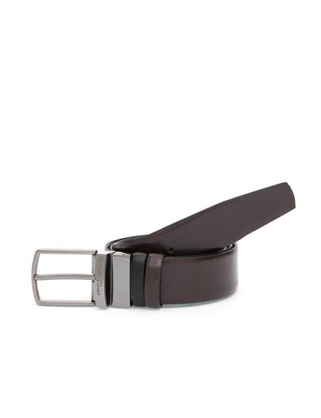 Siyah %100 Deri Çift Taraflı Kemer - 50321933010