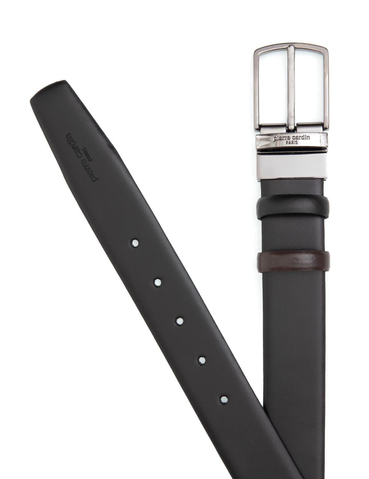 Siyah %100 Deri Çift Taraflı Kemer