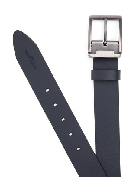 Lacivert %100 Deri Denim Kemer - 50321930017