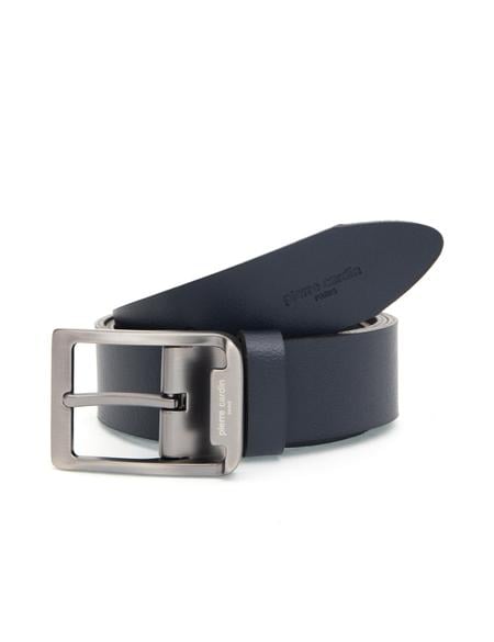 Lacivert %100 Deri Denim Kemer - 50321930017