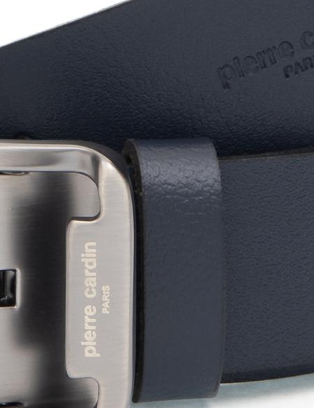 Lacivert %100 Deri Denim Kemer - 50321930017