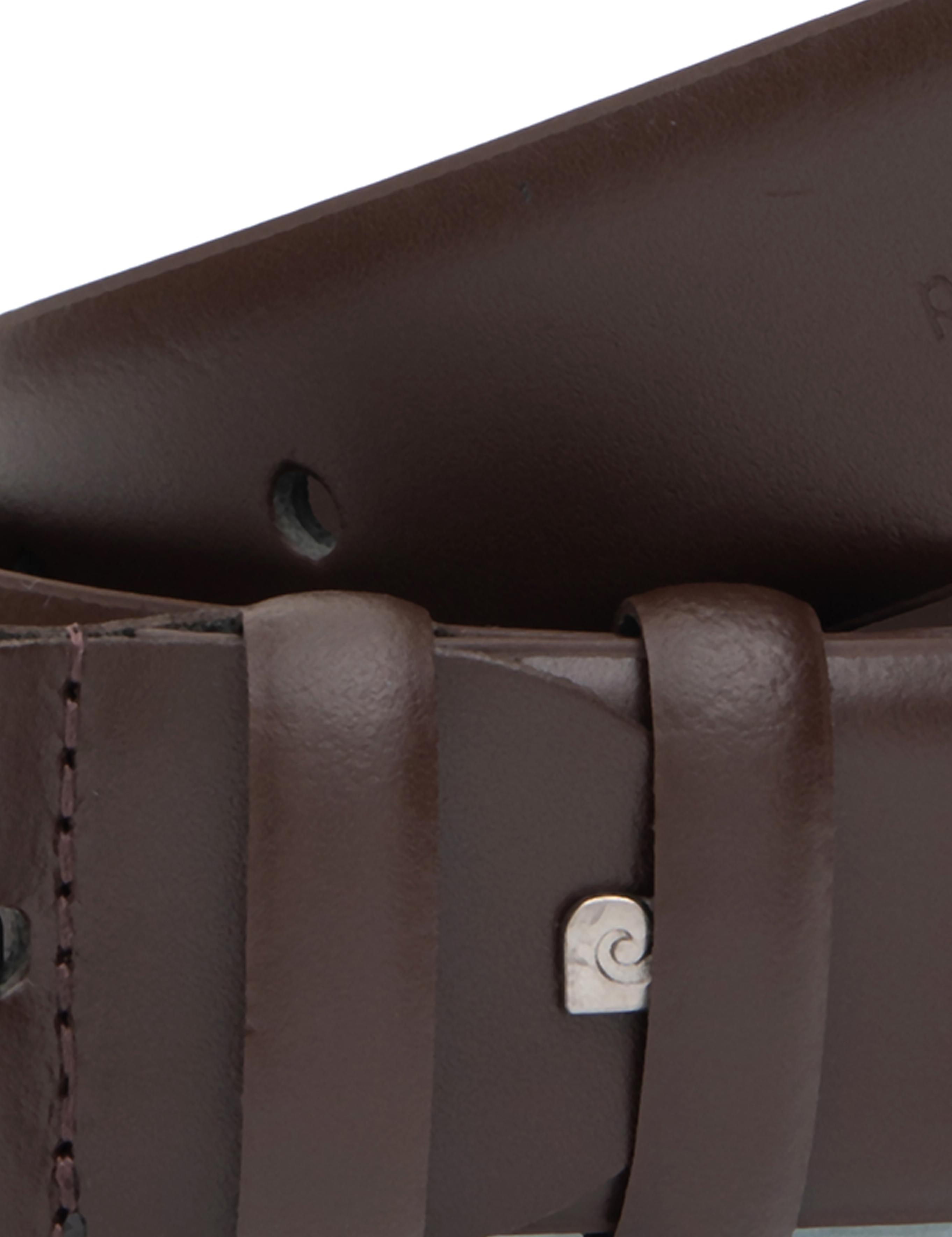 Kahverengi %100 Deri Denim Kemer