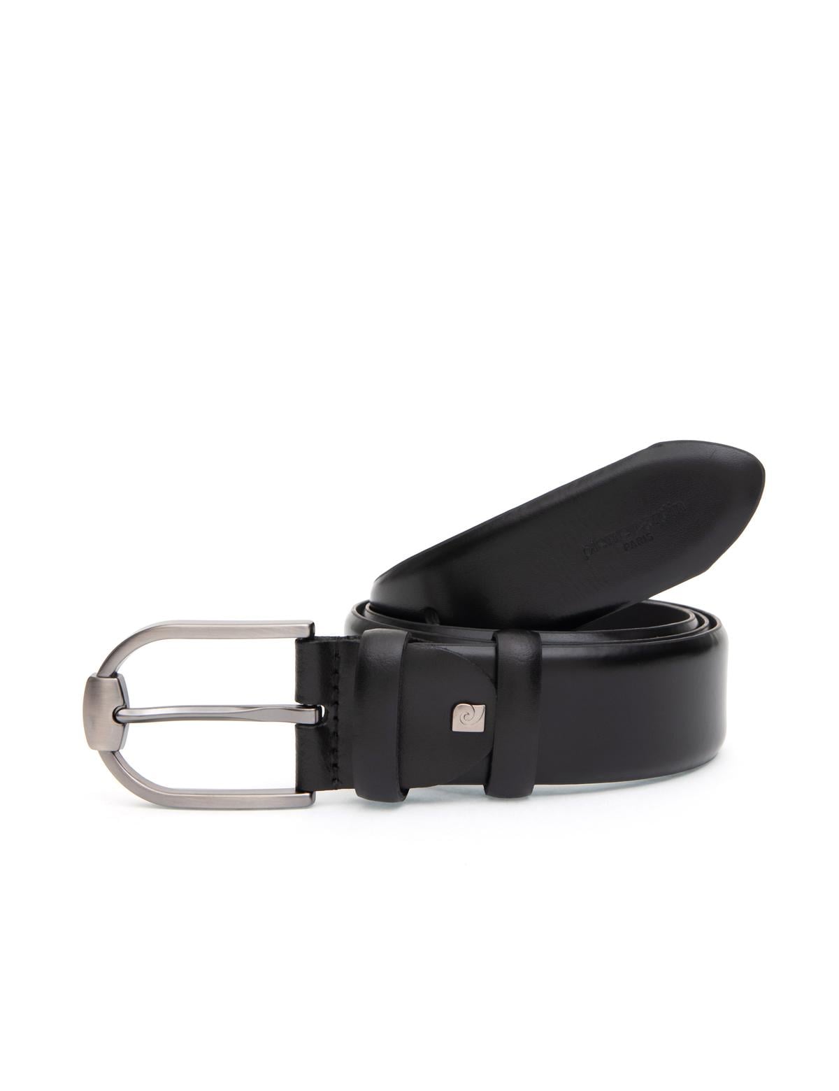 Siyah %100 Deri Denim Kemer - 50321935009