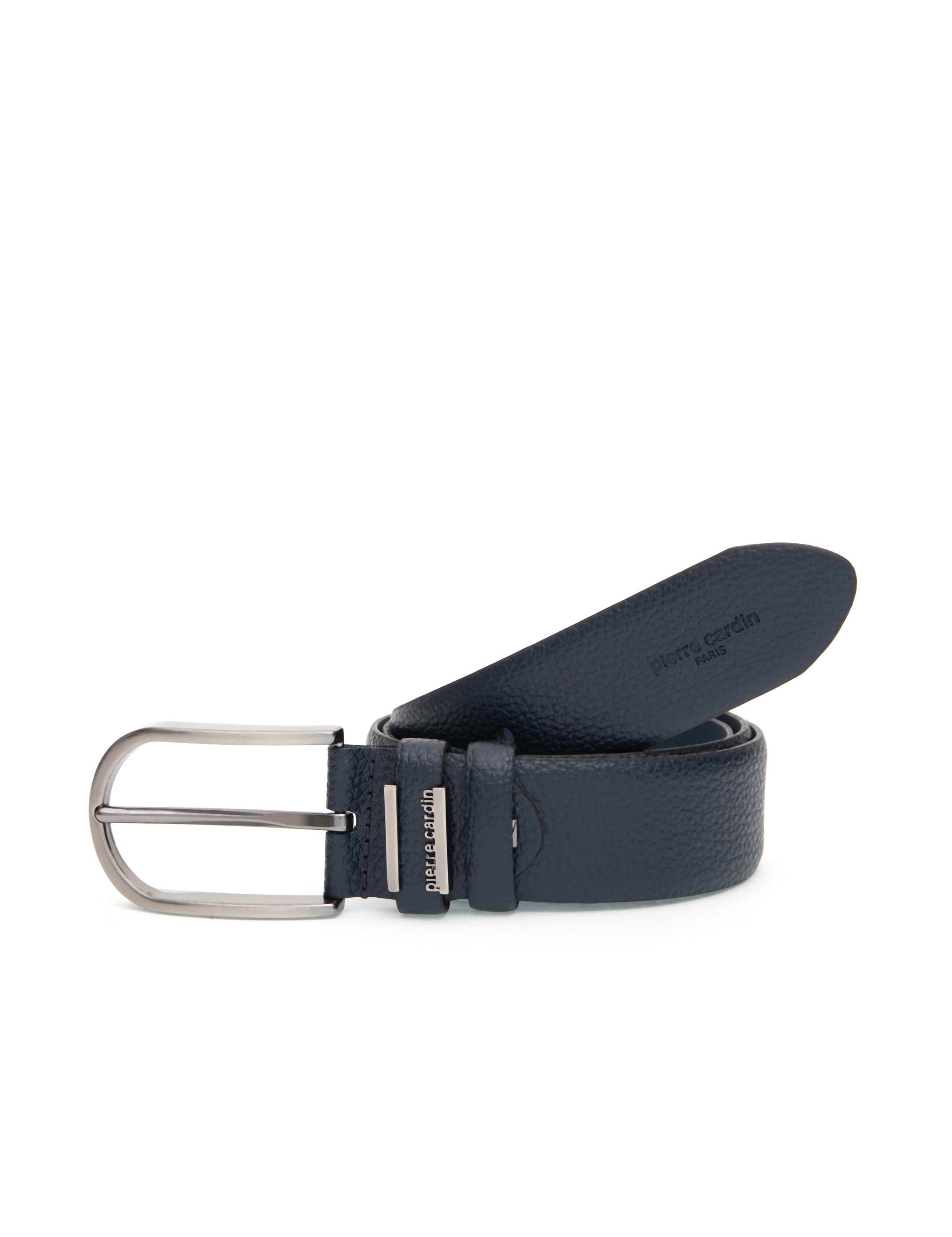 Lacivert %100 Deri Denim Kemer