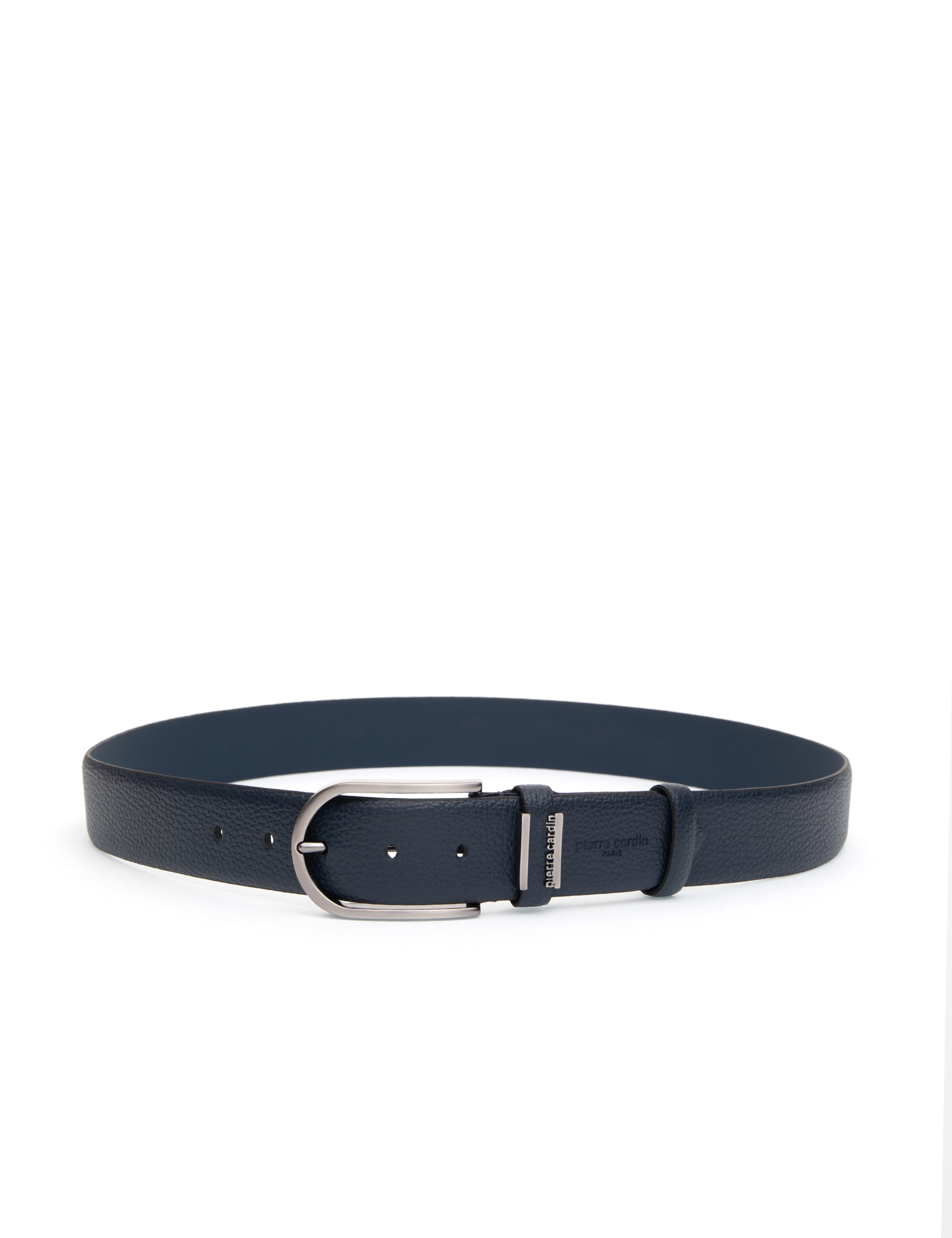 Lacivert %100 Deri Denim Kemer