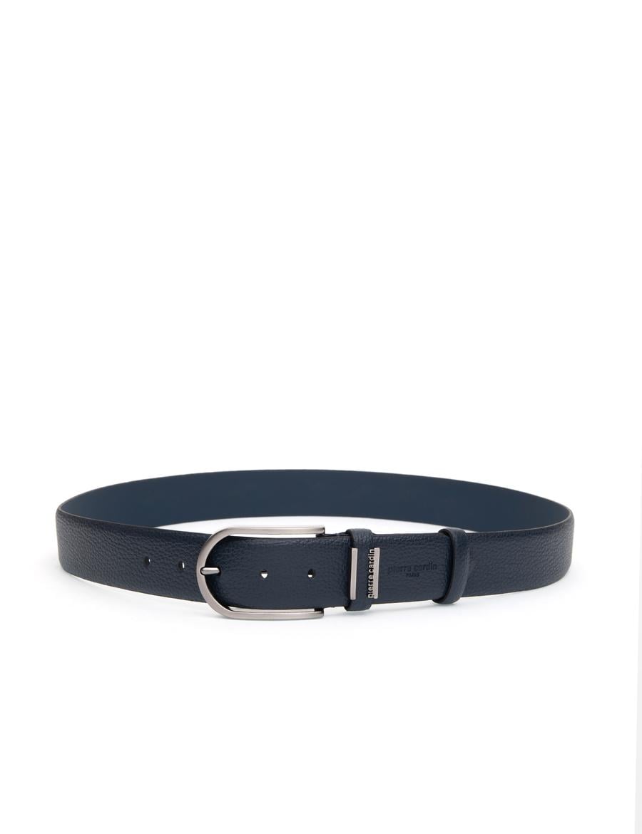 Lacivert %100 Deri Denim Kemer
