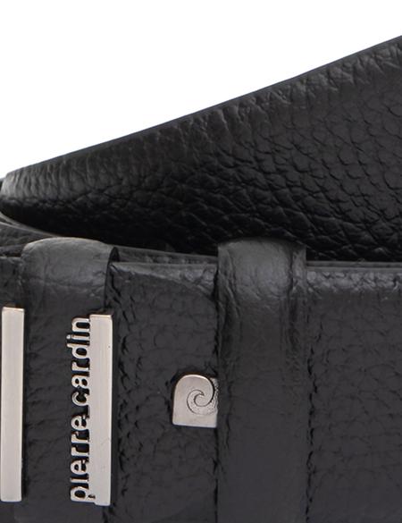 Siyah %100 Deri Denim Kemer - 50321934008