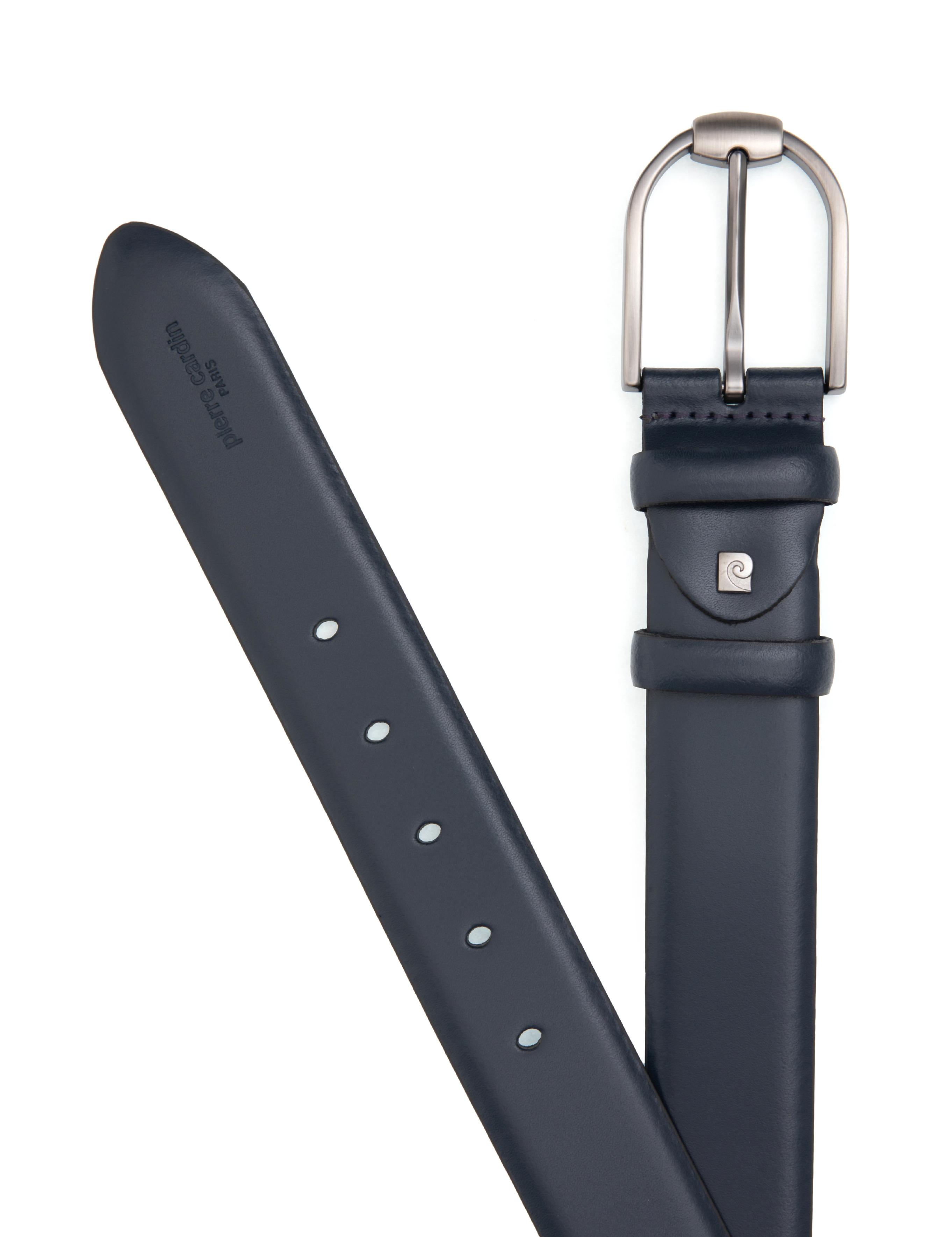 Lacivert %100 Deri Denim Kemer