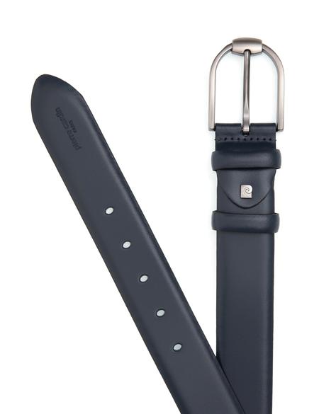 Lacivert %100 Deri Denim Kemer - 50321935005