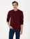 Bordo 3 İplik Regular Fit İçi Polarlı Bisiklet Yaka Basic Sweatshirt