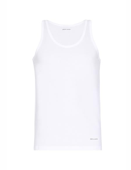 Beyaz Pamuk Modal Karışımlı 2'li Atlet - 50323582003