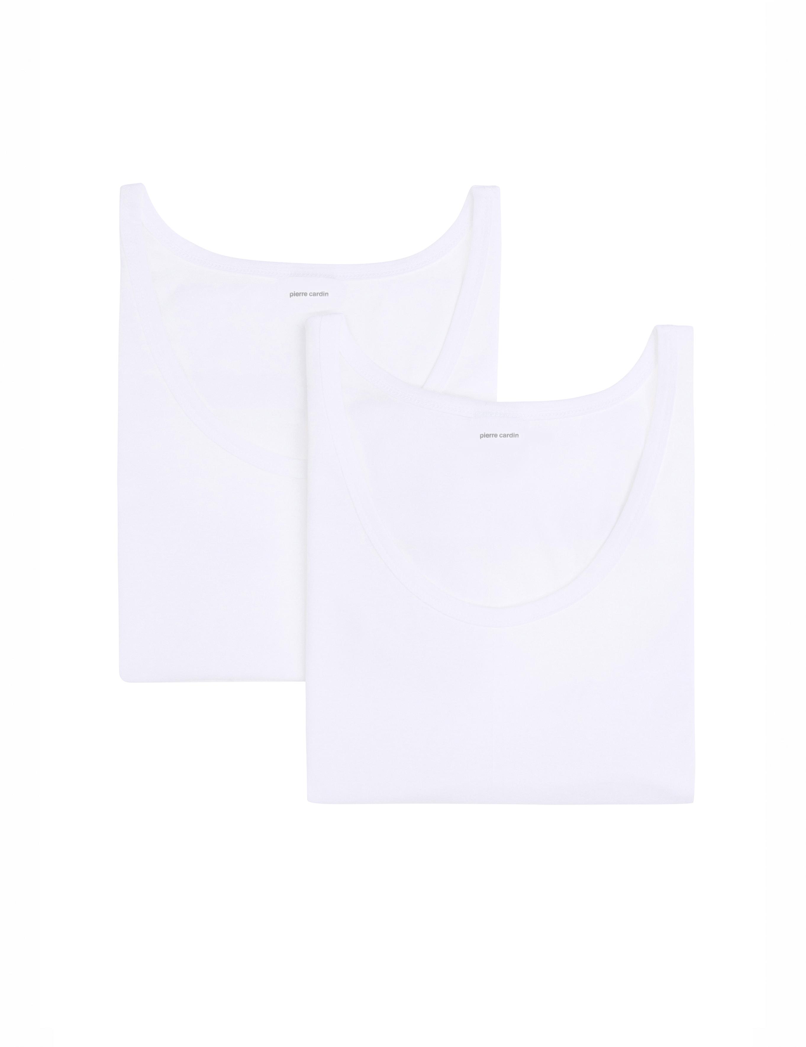 Beyaz Pamuk Modal Karışımlı 2'li Atlet