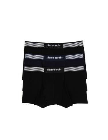 Siyah Pamuk Modal Karışımlı 3'lü Boxer