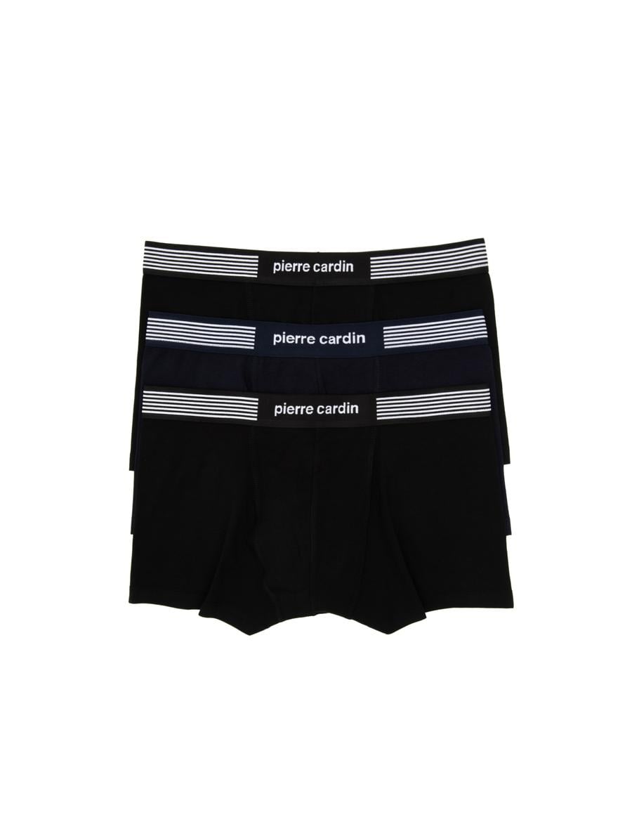 Siyah Pamuk Modal Karışımlı 3'lü Boxer