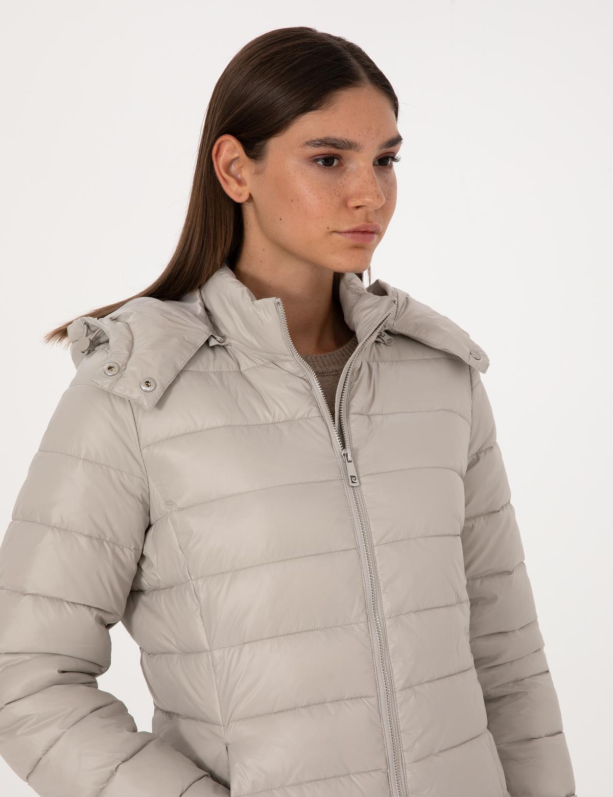 Taş Çıkarılabilir Kapüşonlu Mont - 50314169047