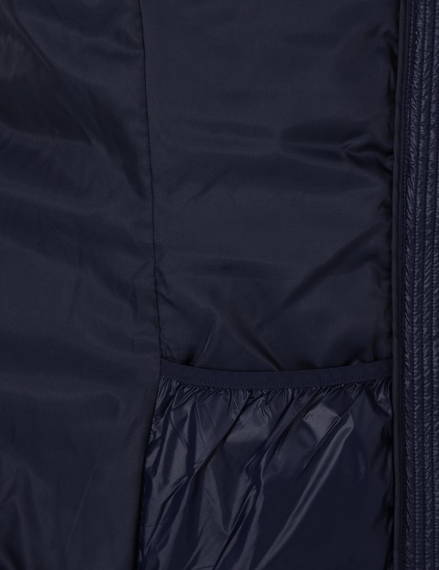 Lacivert Çıkarılabilir Kapüşonlu Mont