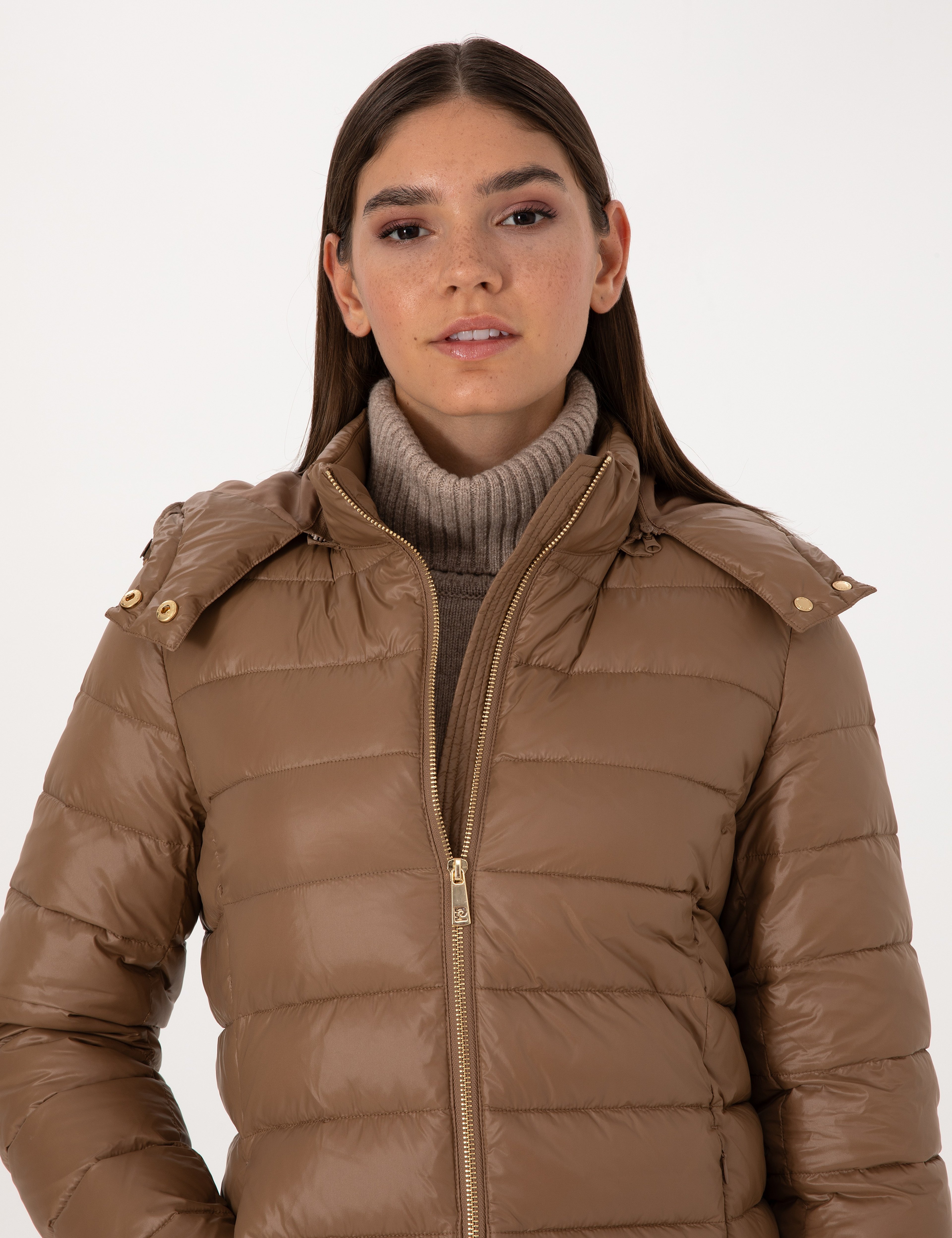 Camel Çıkarılabilir Kapüşonlu Mont - Image 2