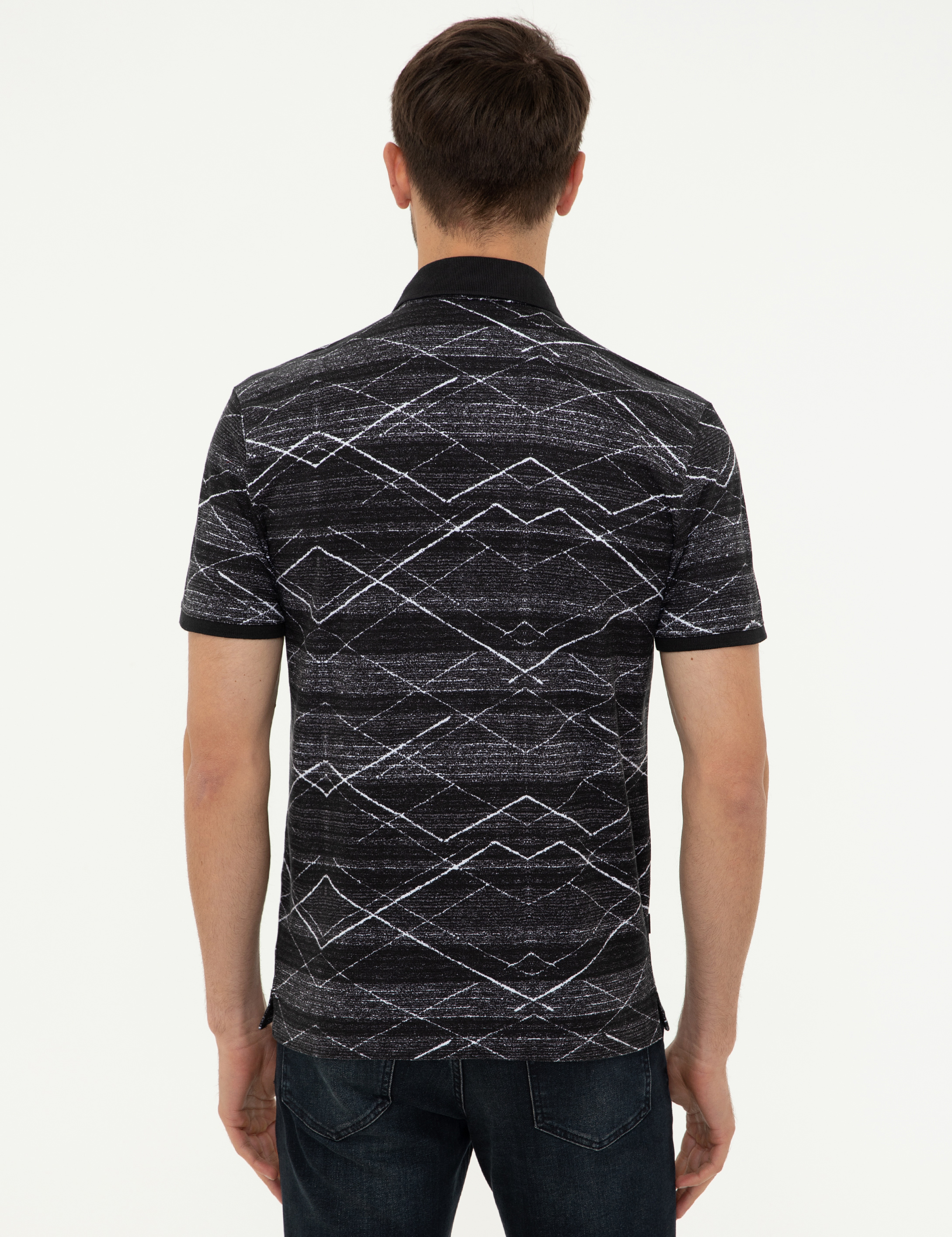 Siyah Slim Fit Tişört - Image 3