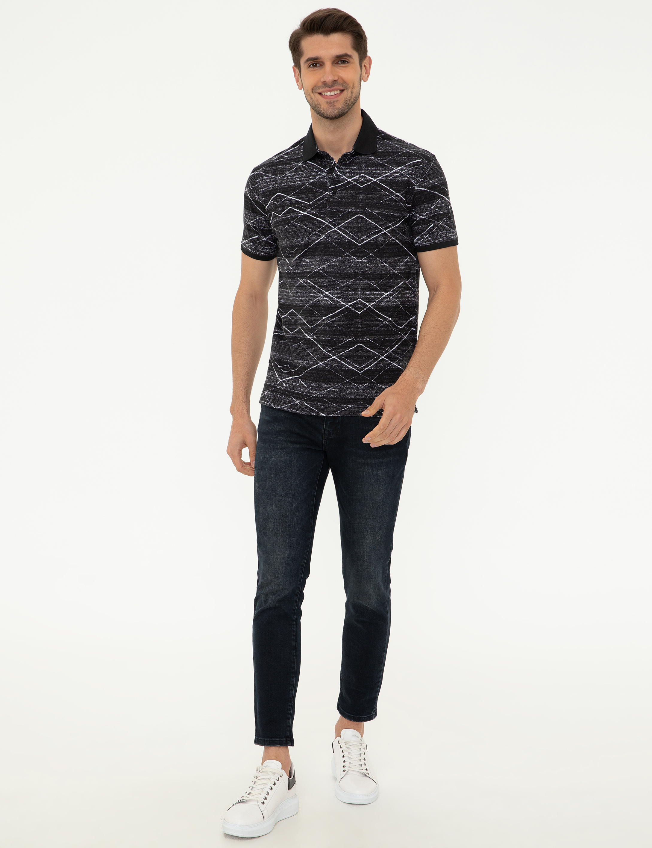 Siyah Slim Fit Tişört - Image 4