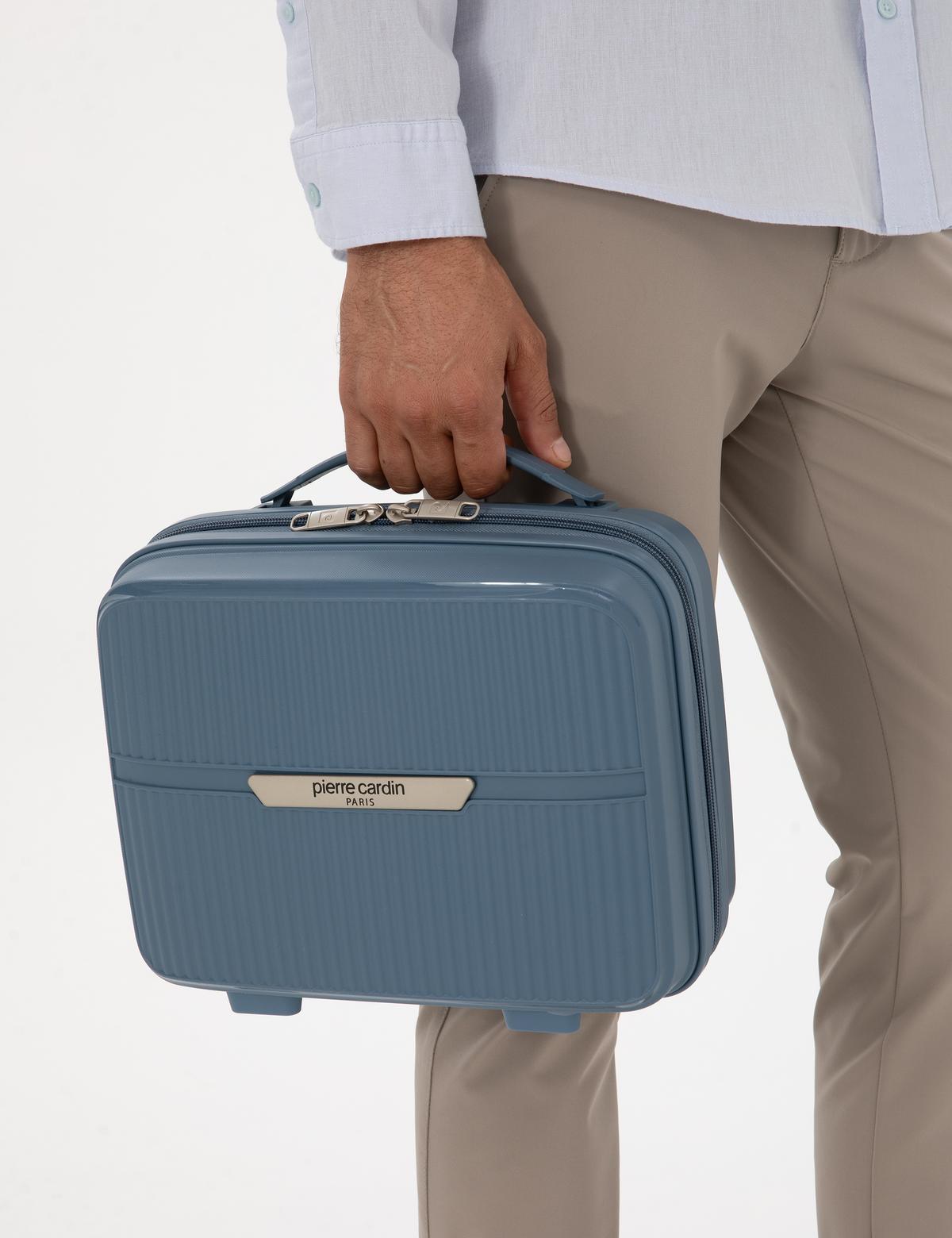 Mavi Makyaj Çantası El Valizi