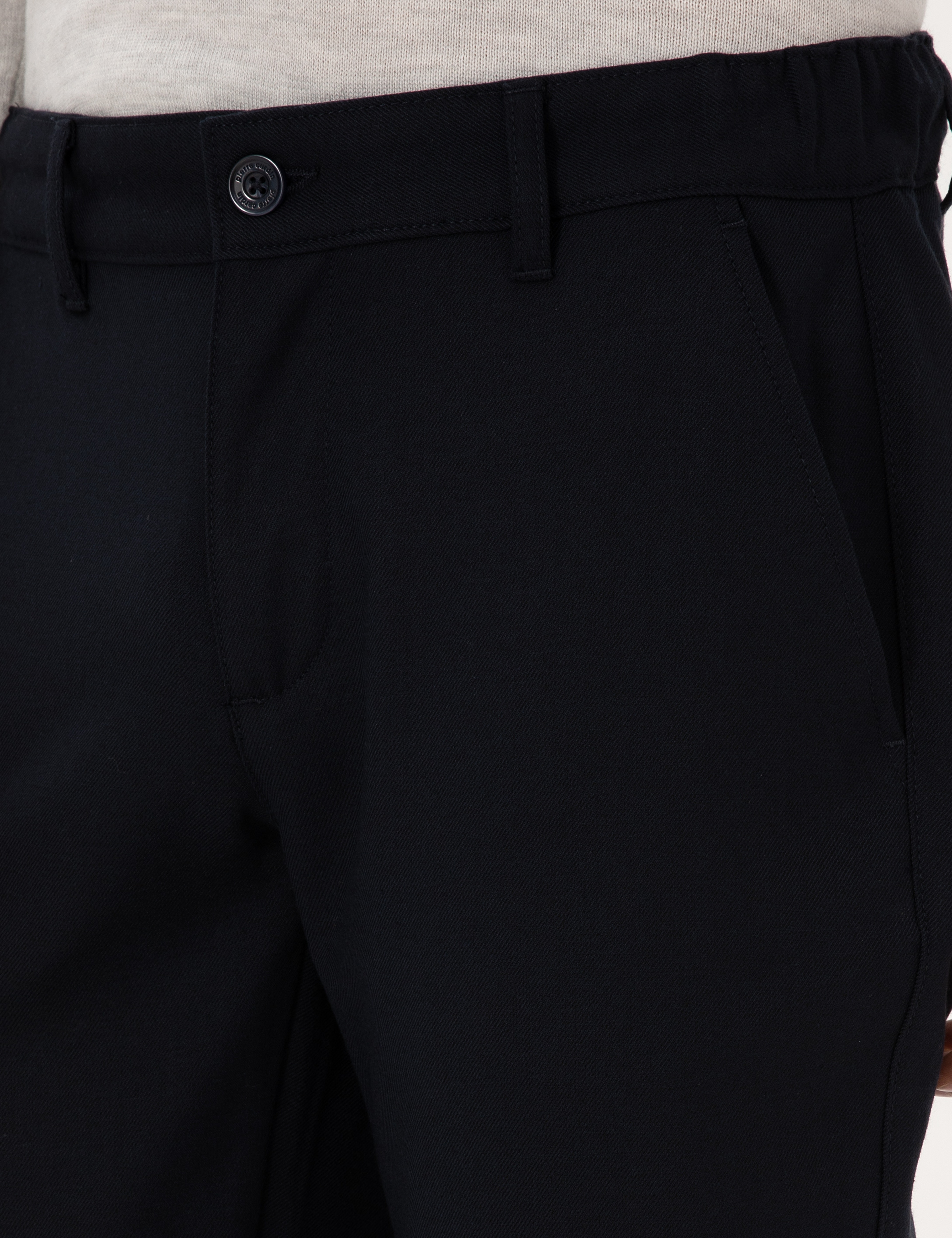 Lacivert Slim Fit Beli Lastikli Kanvas Pantolon - Image 5