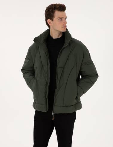 Koyu Haki Oversize Mont