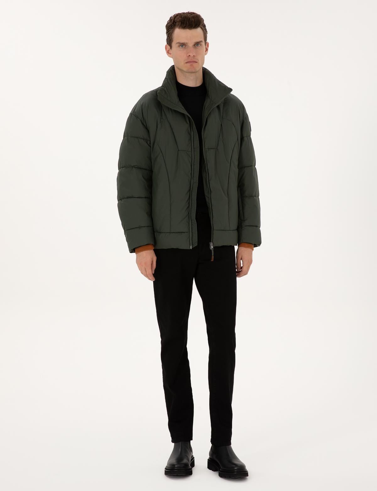 Koyu Haki Oversize Mont - 50310146018