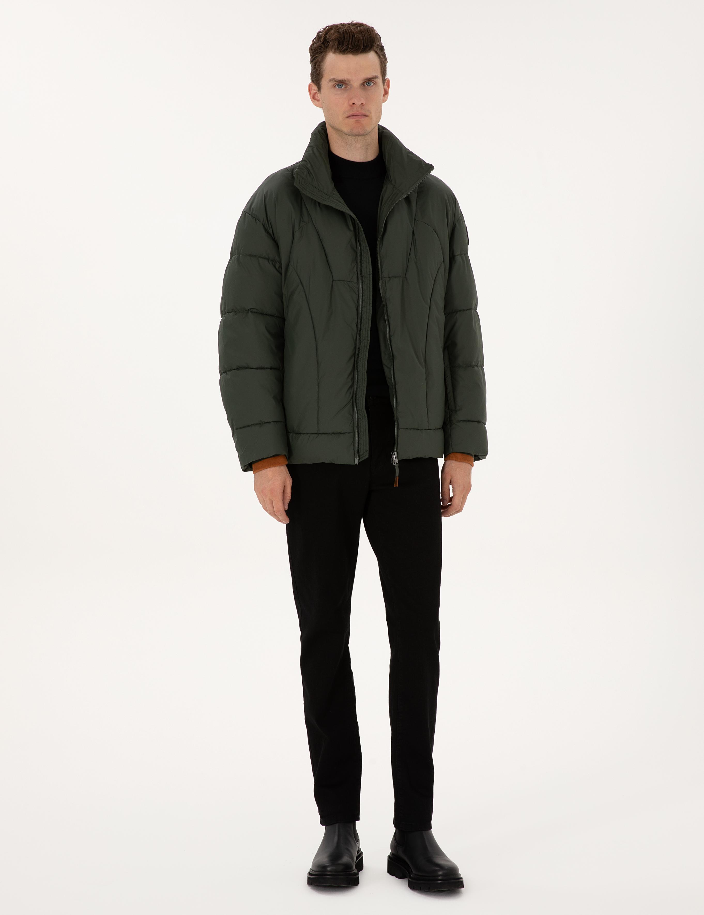 Koyu Haki Oversize Mont