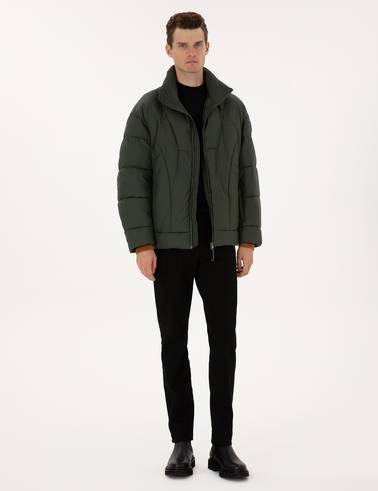 Koyu Haki Oversize Mont