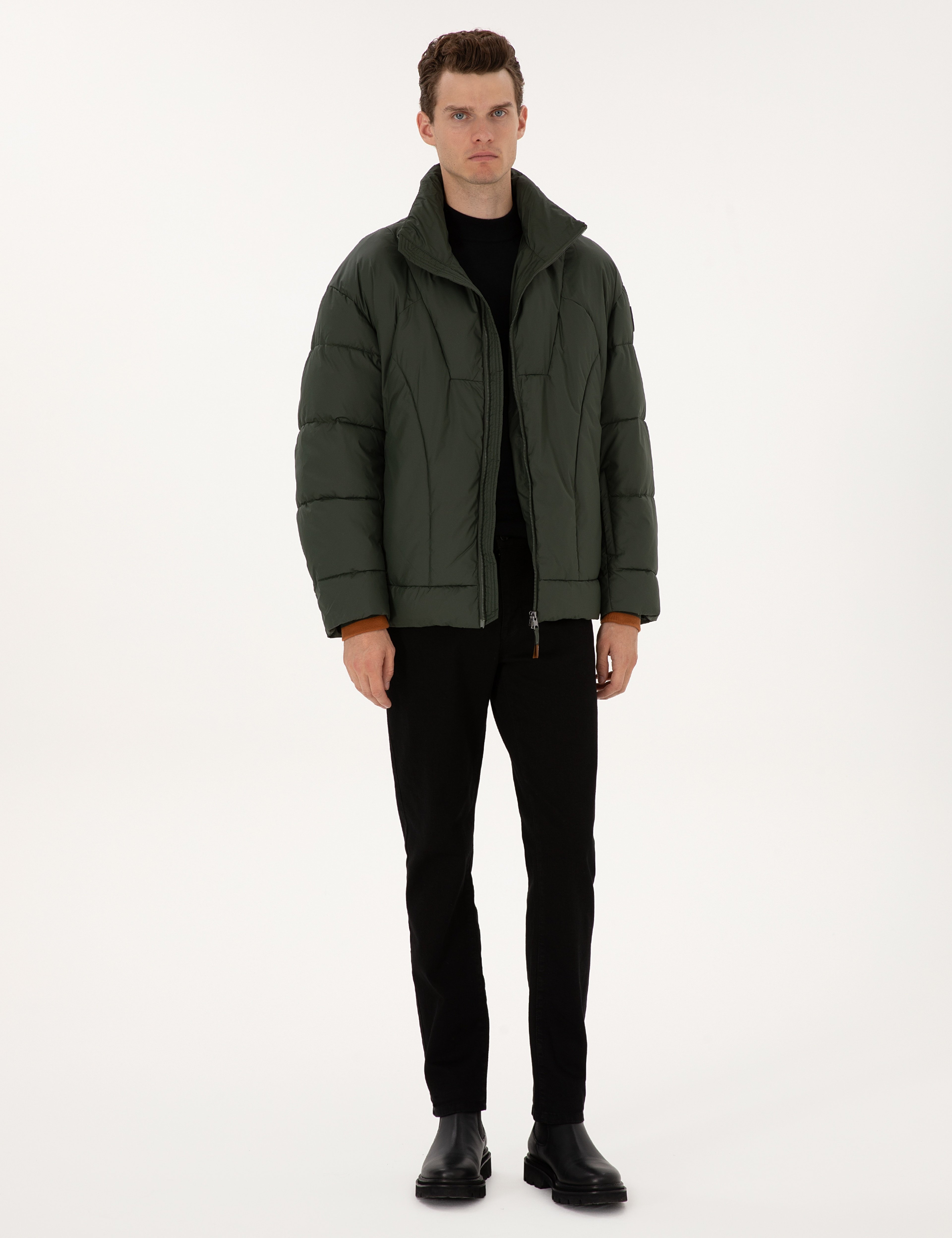 Koyu Haki Oversize Mont - Image 4