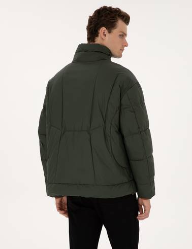 Koyu Haki Oversize Mont