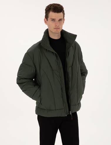 Koyu Haki Oversize Mont