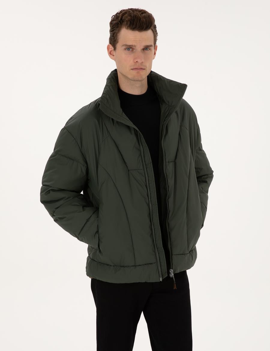 Koyu Haki Oversize Mont