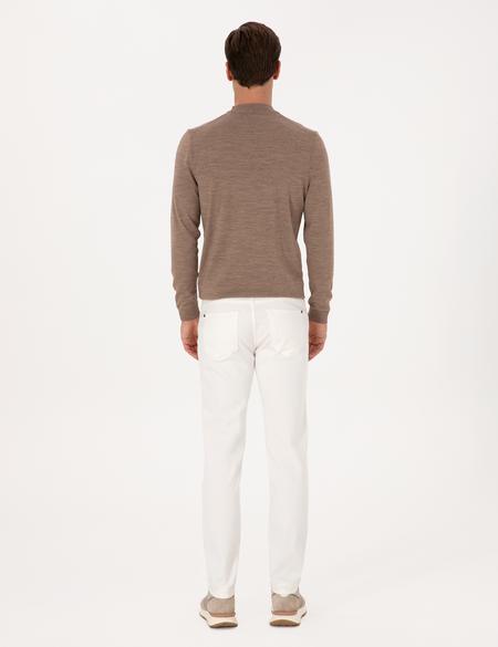 Beyaz Slim Fit Pamuk Liyosel Karışımlı Jean Pantolon - 50317113007