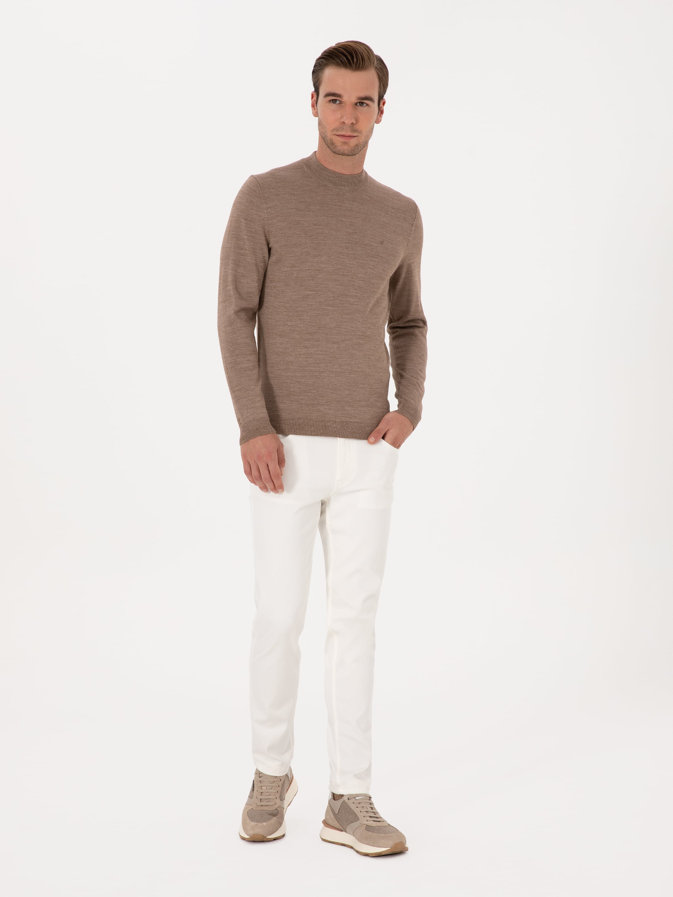 Beyaz Slim Fit Pamuk Liyosel Karışımlı Jean Pantolon - 50317113007