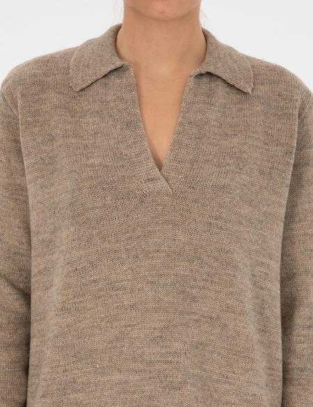 Bej Comfort Fit Polo Yaka Kazak - 50317226006