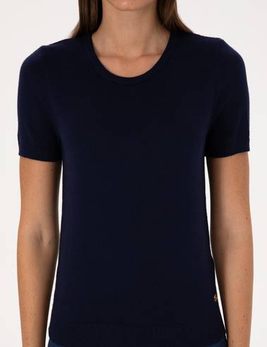Lacivert Slim Fit Triko Tişört