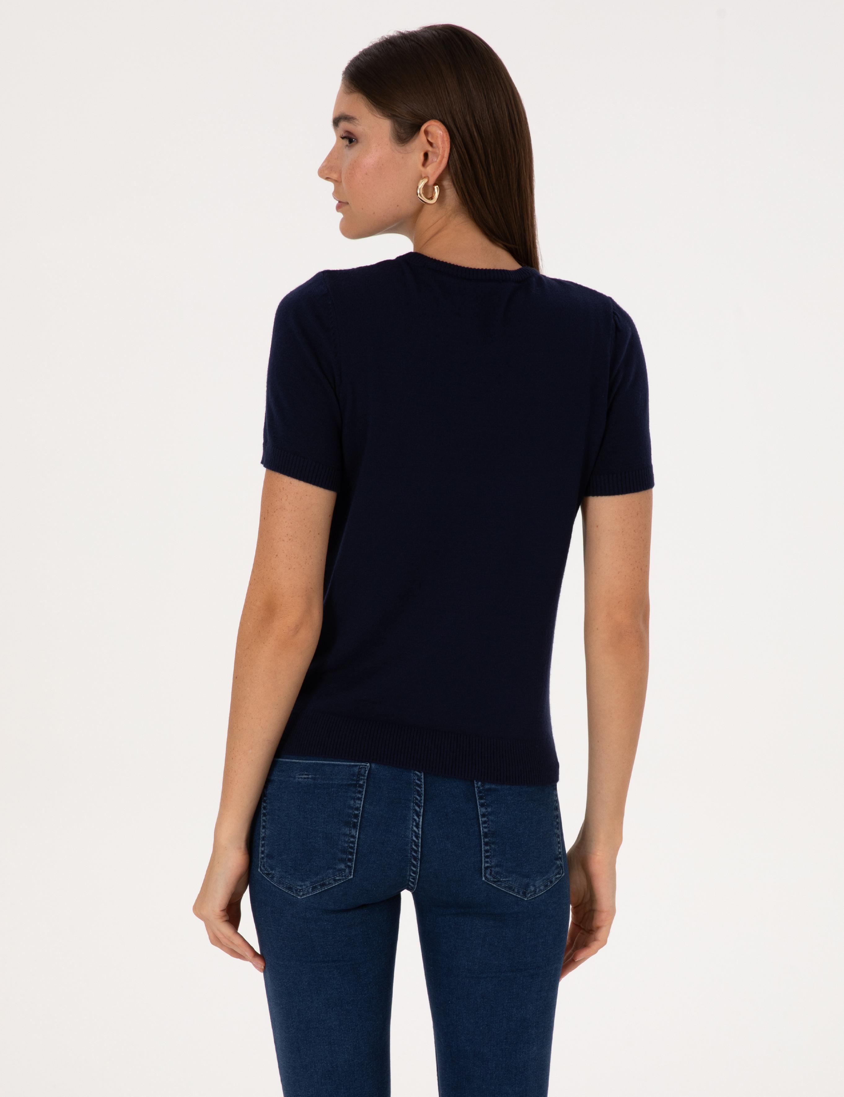 Lacivert Slim Fit Triko Tişört