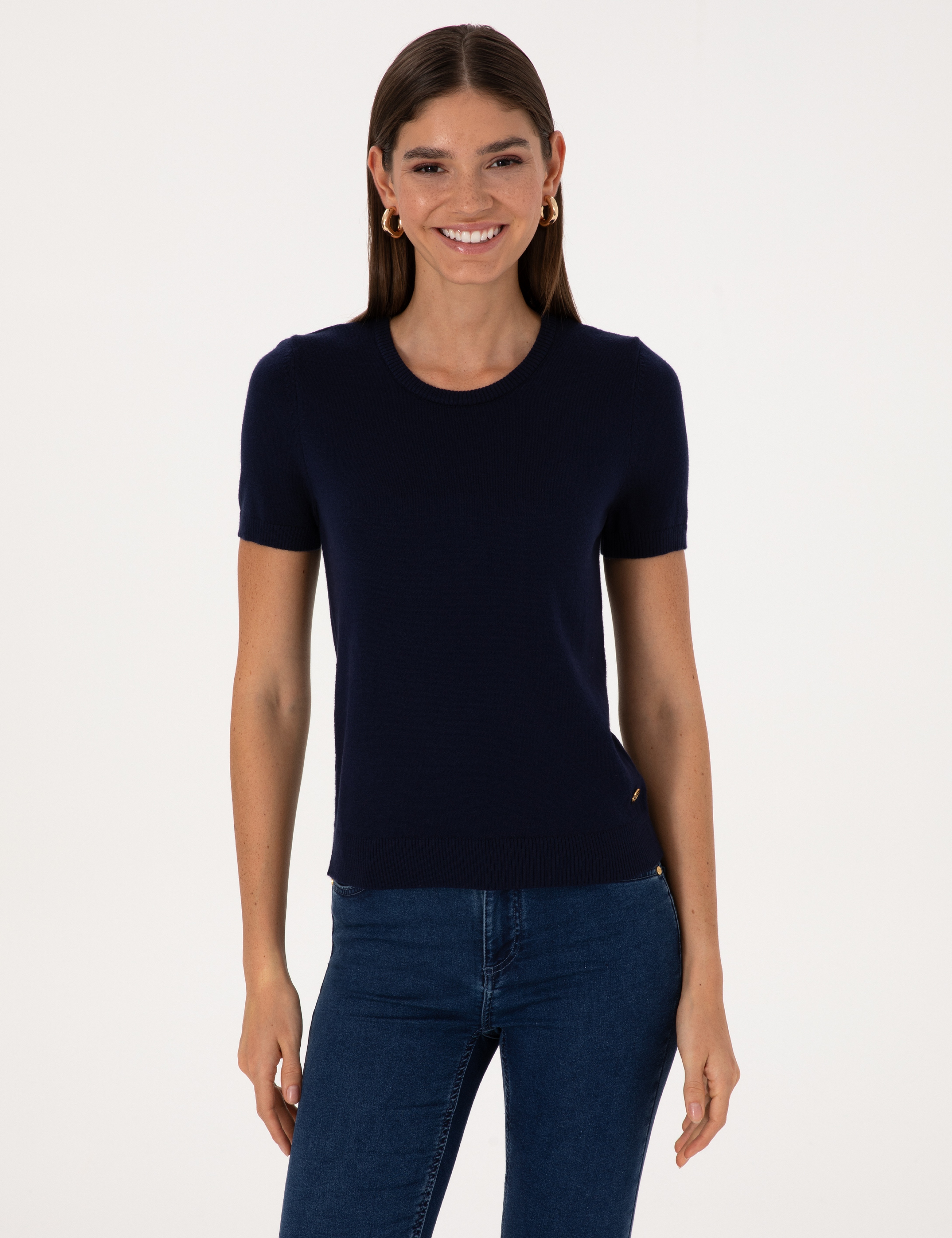 Lacivert Slim Fit Triko Tişört - Image 3