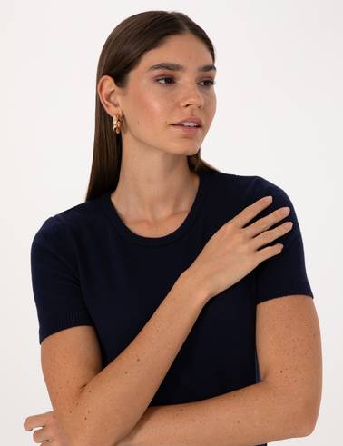 Lacivert Slim Fit Triko Tişört