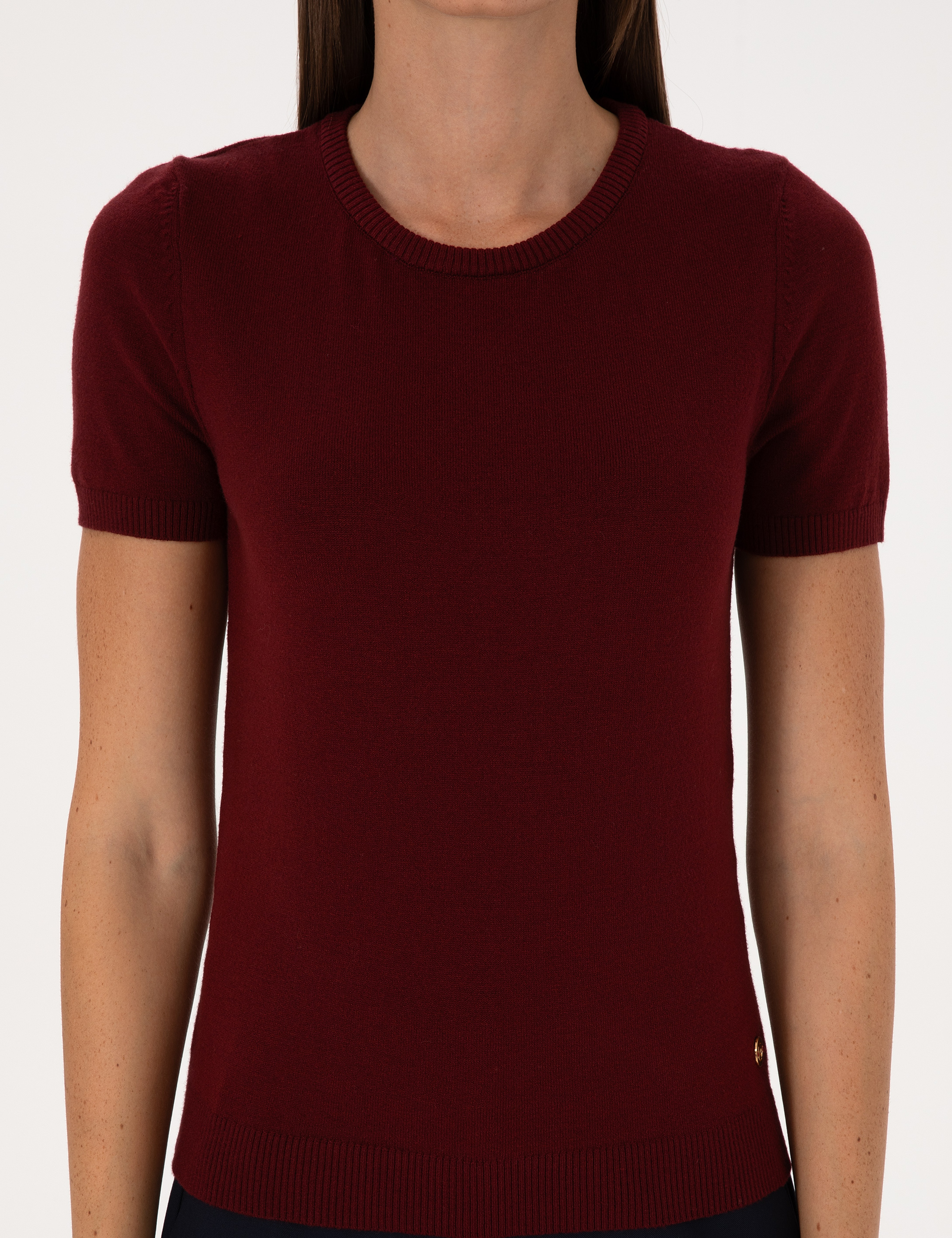 Vişne Slim Fit Triko Tişört - Image 6
