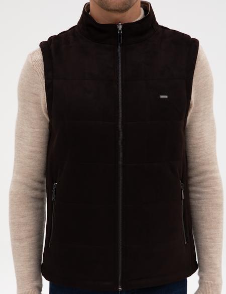 Kahverengi Suni Deri Ceket - 50318039004