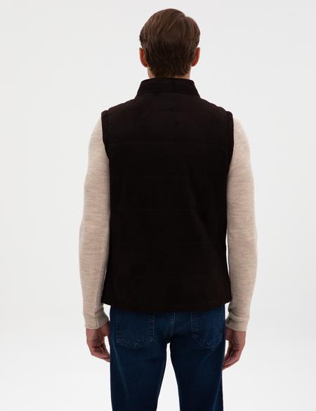 Kahverengi Suni Deri Ceket - 50318039004