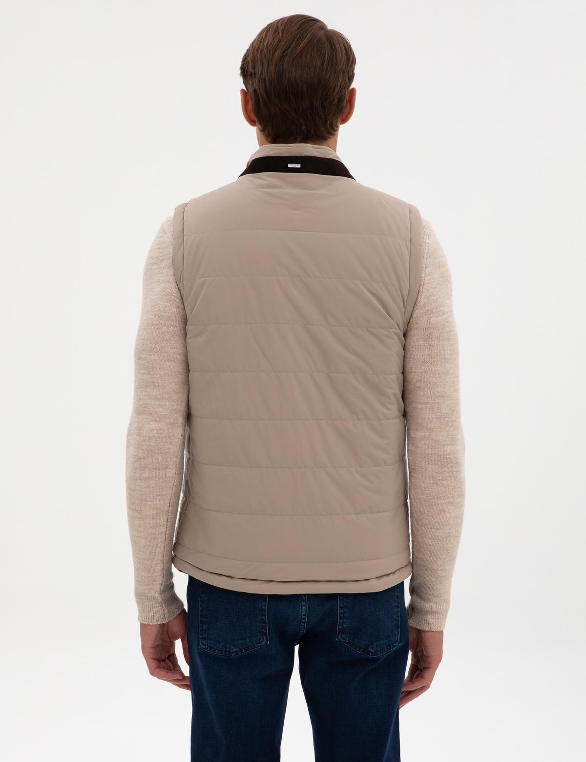 Kahverengi Suni Deri Ceket - 50318039004