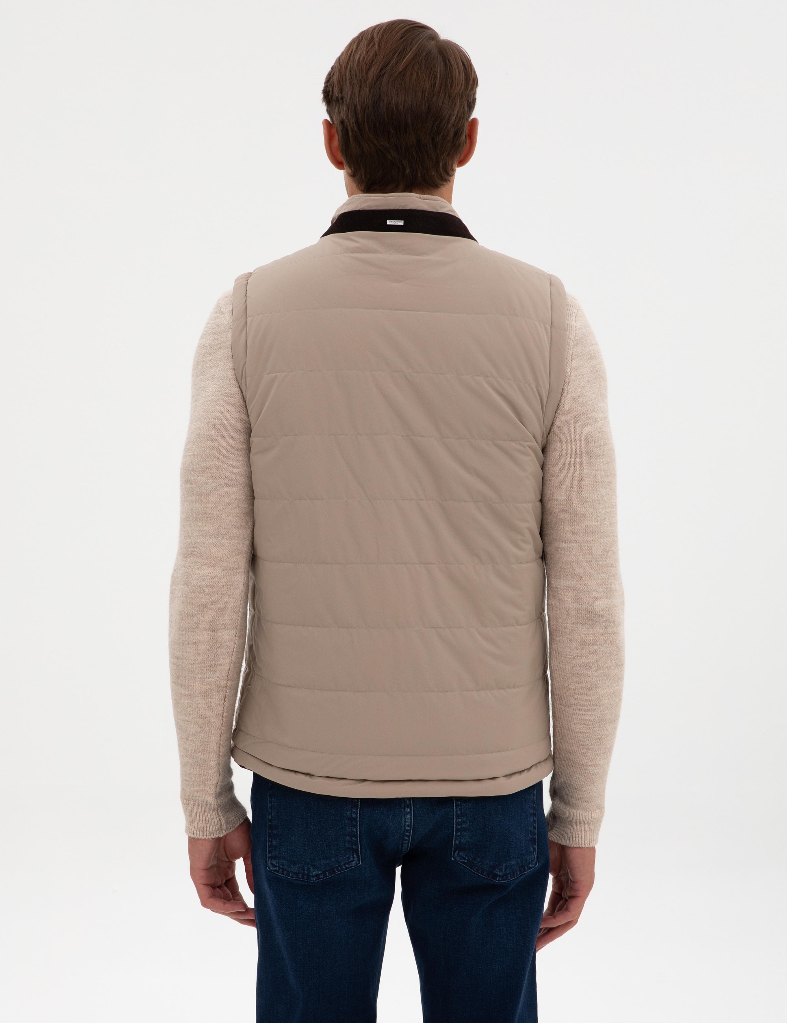 Kahverengi Suni Deri Ceket