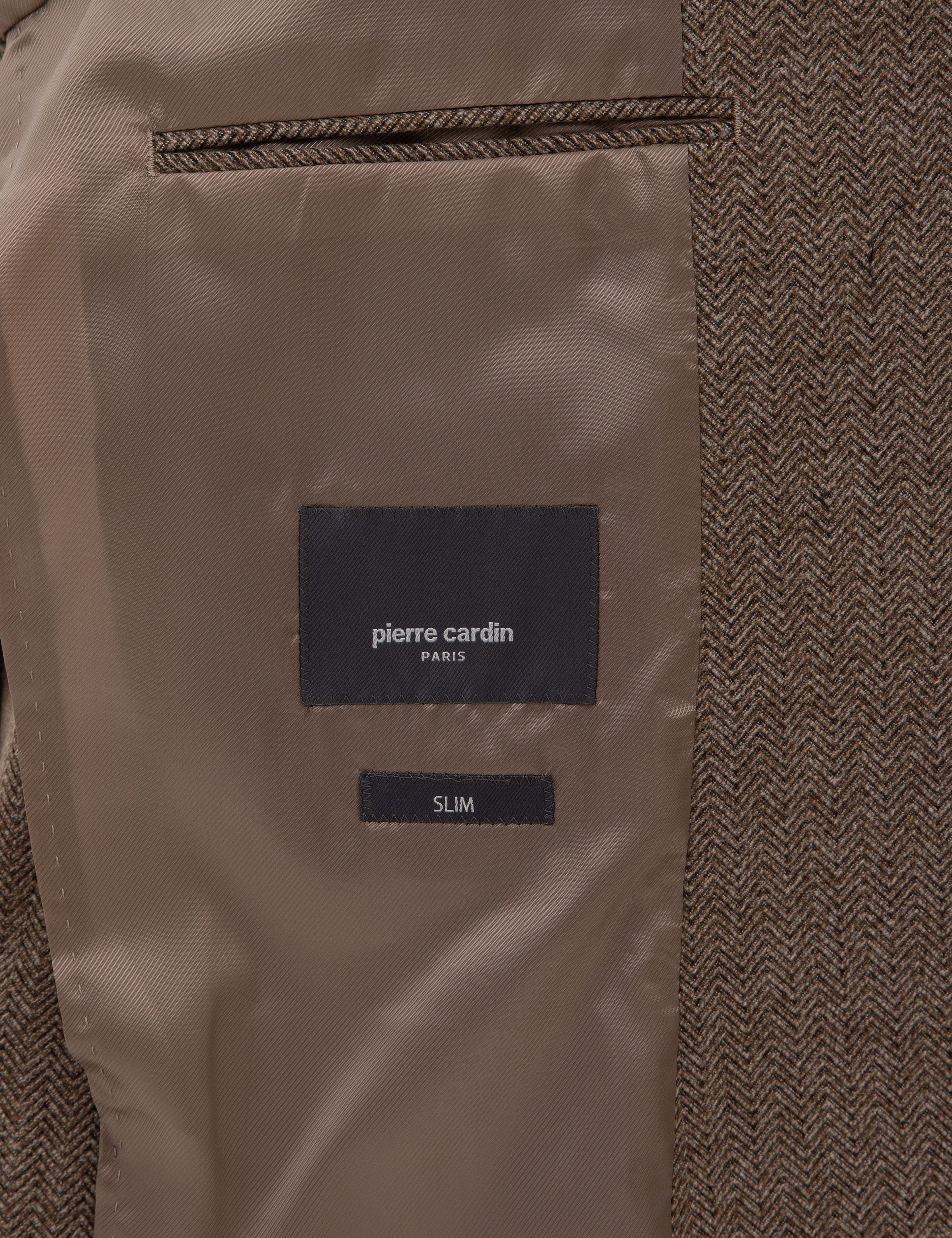 Kahverengi Slim Fit Balıksırtı Ceket - Image 6