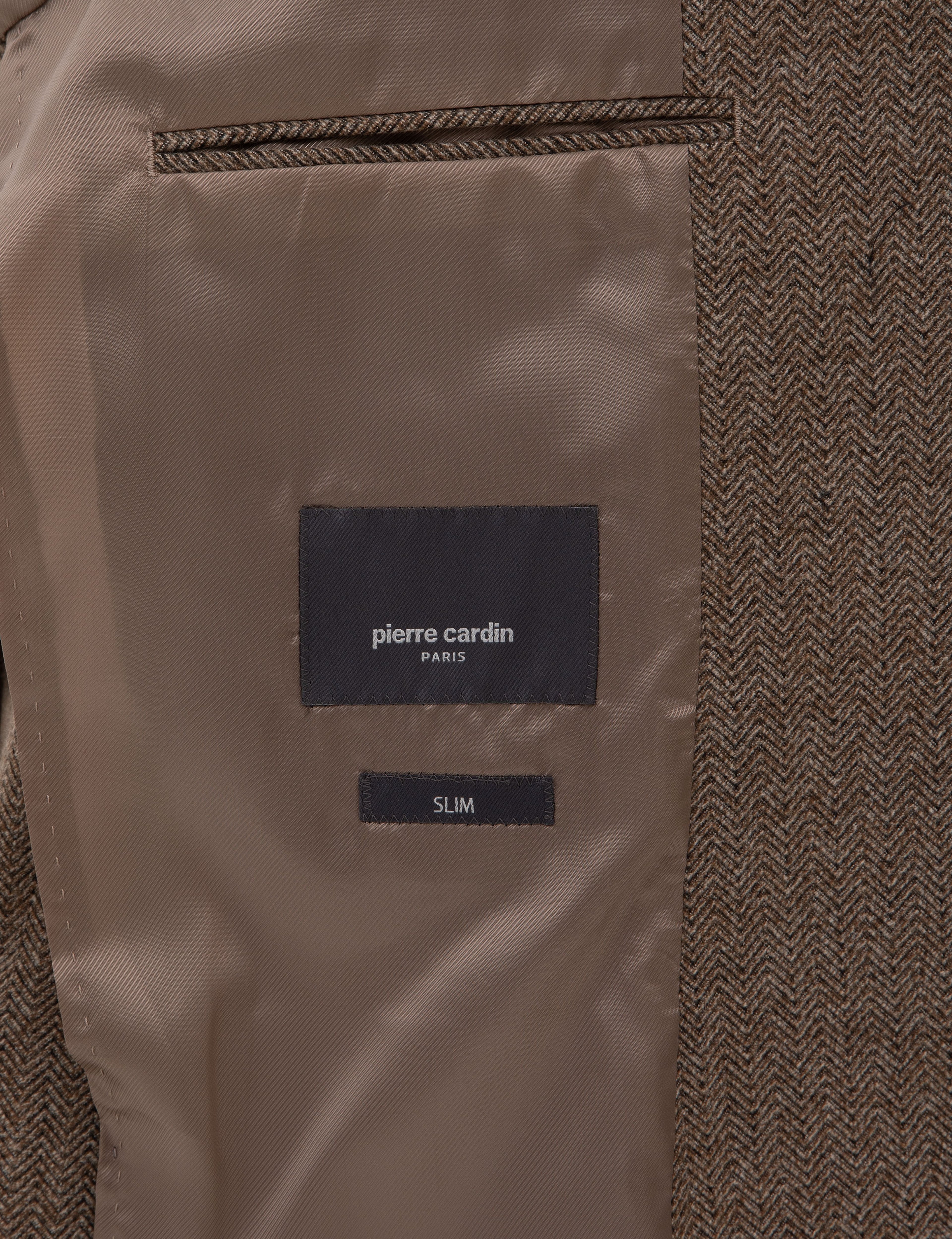 Kahverengi Slim Fit Balıksırtı Ceket